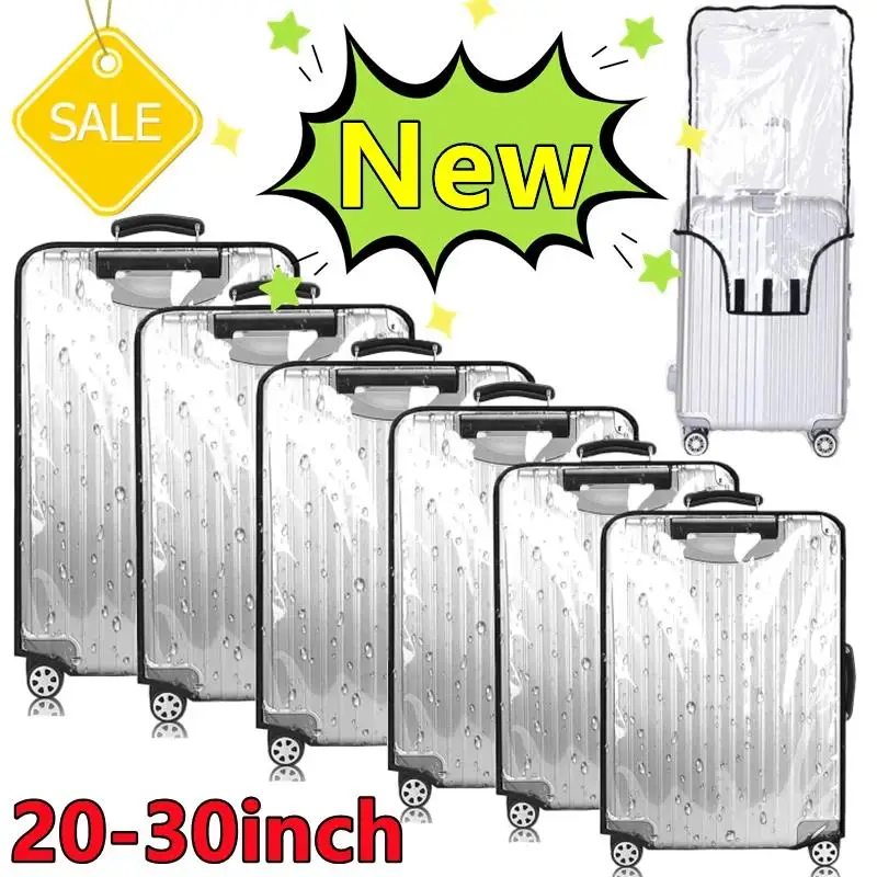 투명 보호대 방수 두꺼운 여행 가방 커버, 여행용 PVC 롤링 커버, 20-30 인치 수하물 커버, 신제품