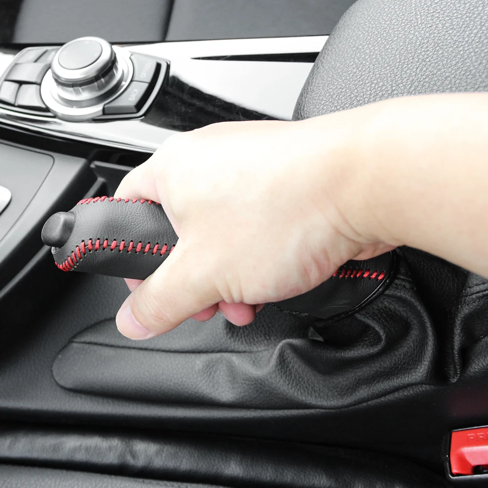 Handbremse Abdeckung Für Mazda 3 - Lederschwarz Schaltknauf Hülle