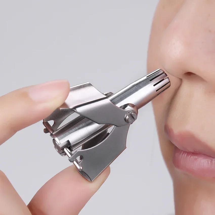 Nose Hair Trimmer for Men Stainless Steel Washable Portable Mechanical Clippers Personal Care Appliances