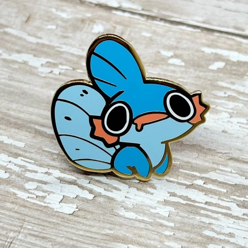 

Mudkip Mud Fish Hard Enamel Pin - 1.5in Cute Monster (BUY ONE GET FREE)