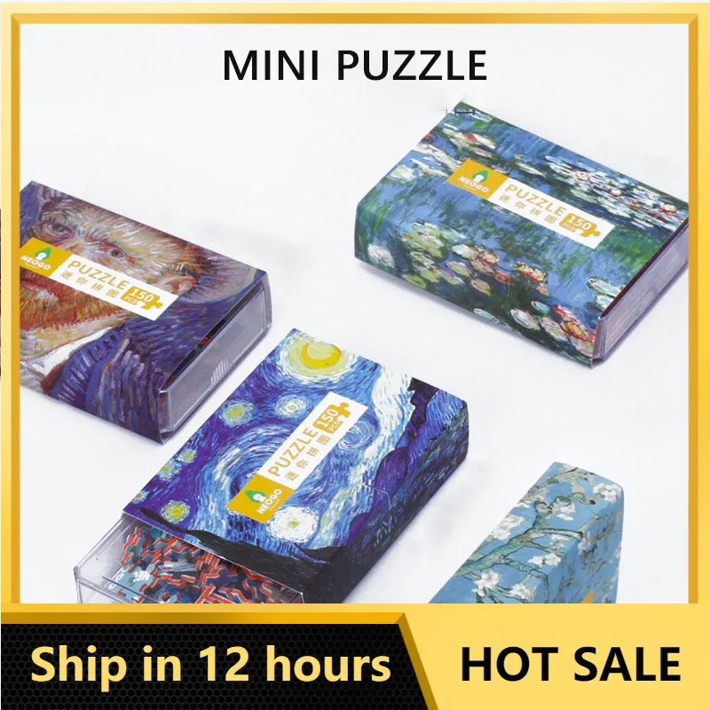 150pcs Matchbox Mini Cardboard Jigsaw Puzzles Toys for Children Adults Learning Educational Assemble Toy Games Jigsaw the knack of learning chinese for adults level 5 mini mp3 cd