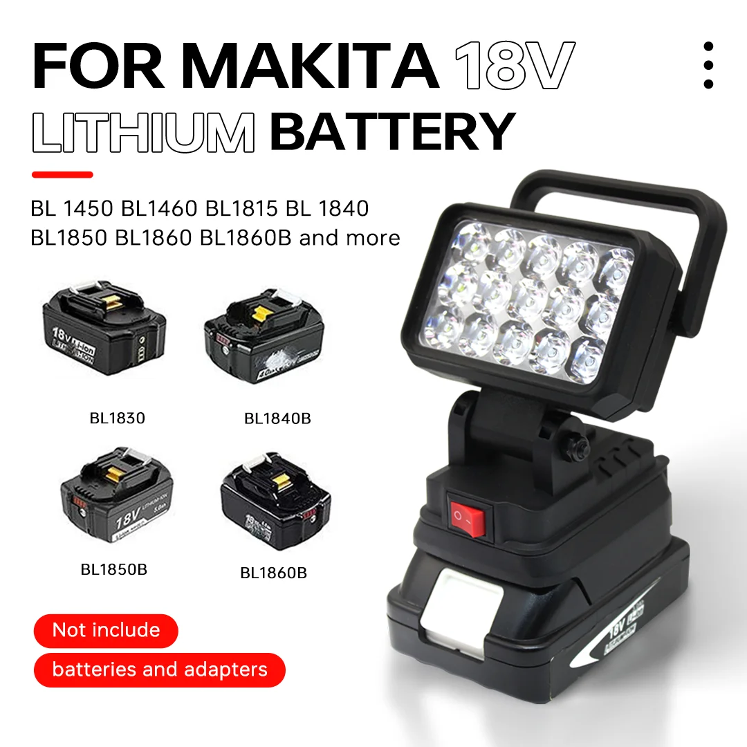 LED Working Light For Makita 18V Li-ion Battery Flashlight Portable Emergency Flood Lamp Camping Lamp camping light,portable flashlight,portable lanterns,camping lamp,camping lantern,keychain work light,portable work lights,emergency lights,portable work light,portable torch