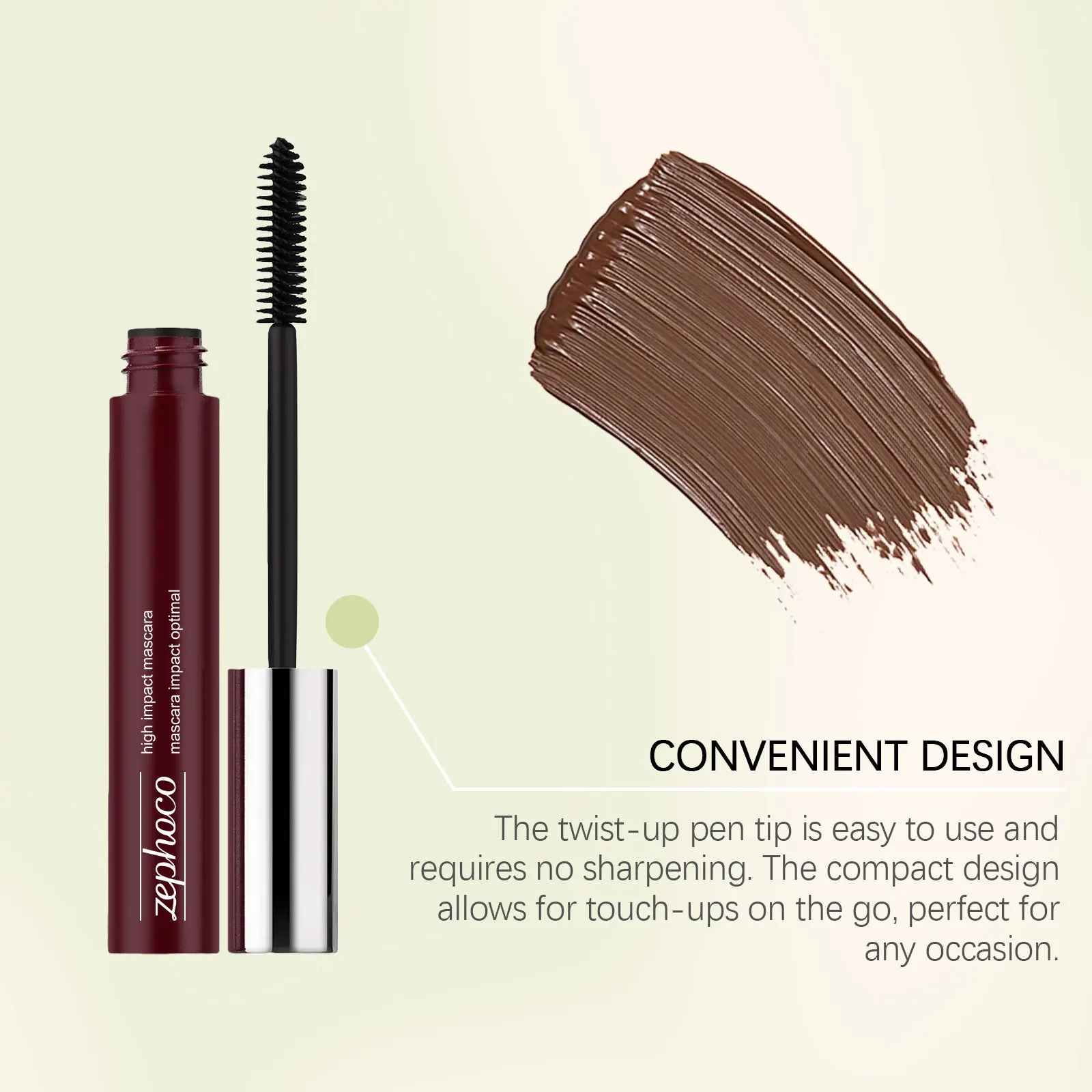 Mascara volume noir marron brosse spirale cils imperméable_voghion.com