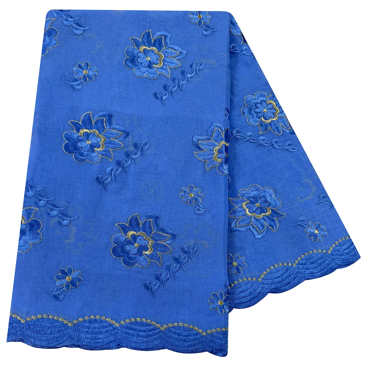 100% Cotton Fabric Rayon Cotton Thread Eembroidered Scarf High Quality African Women Hijab Muslim Scarf Dubai Excellent Style
