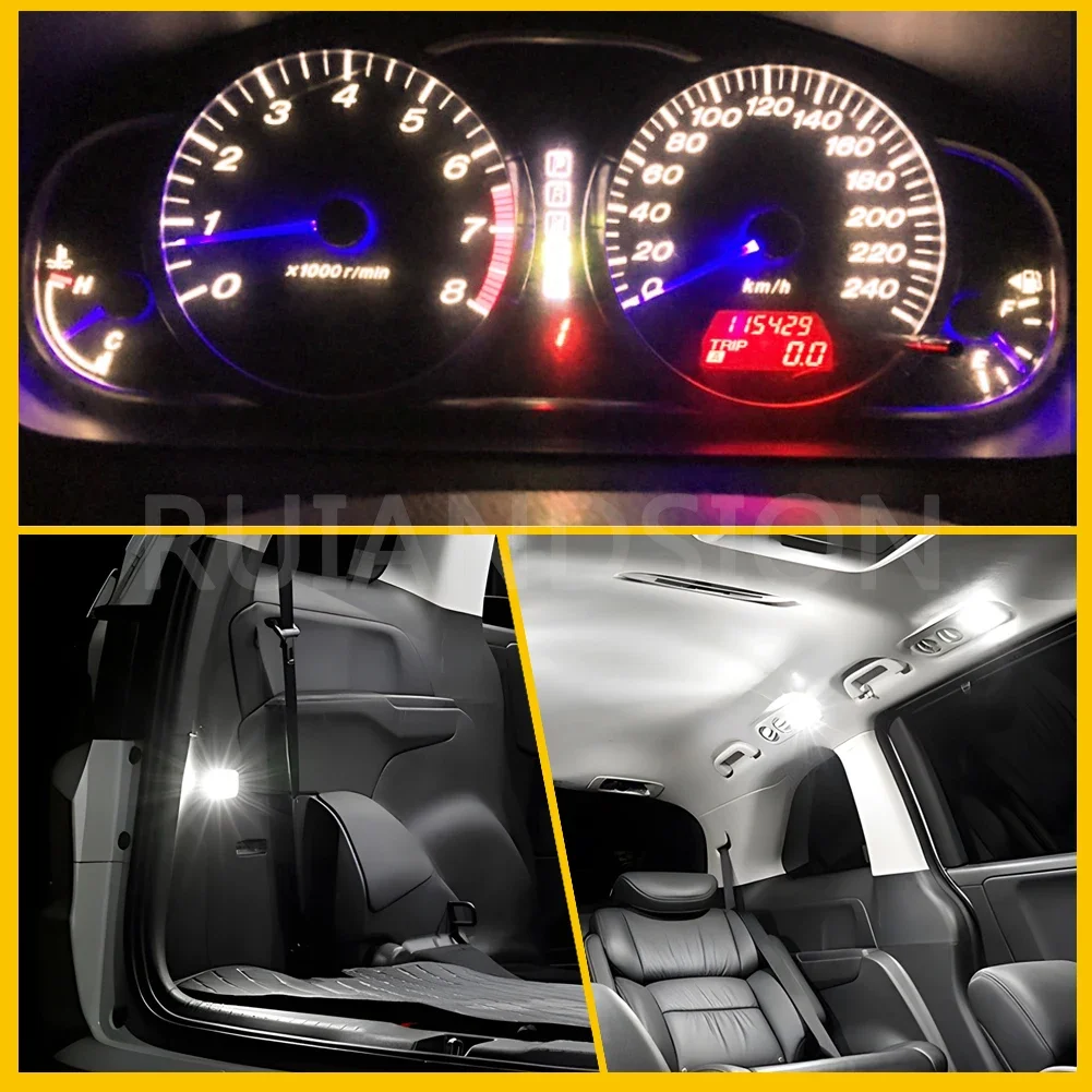 10Pcs Ruiandsion T5 Car Halogen Lamp Car Interior Lights Instrument Light Dome lights Door Lamp Interior Accessories 12V