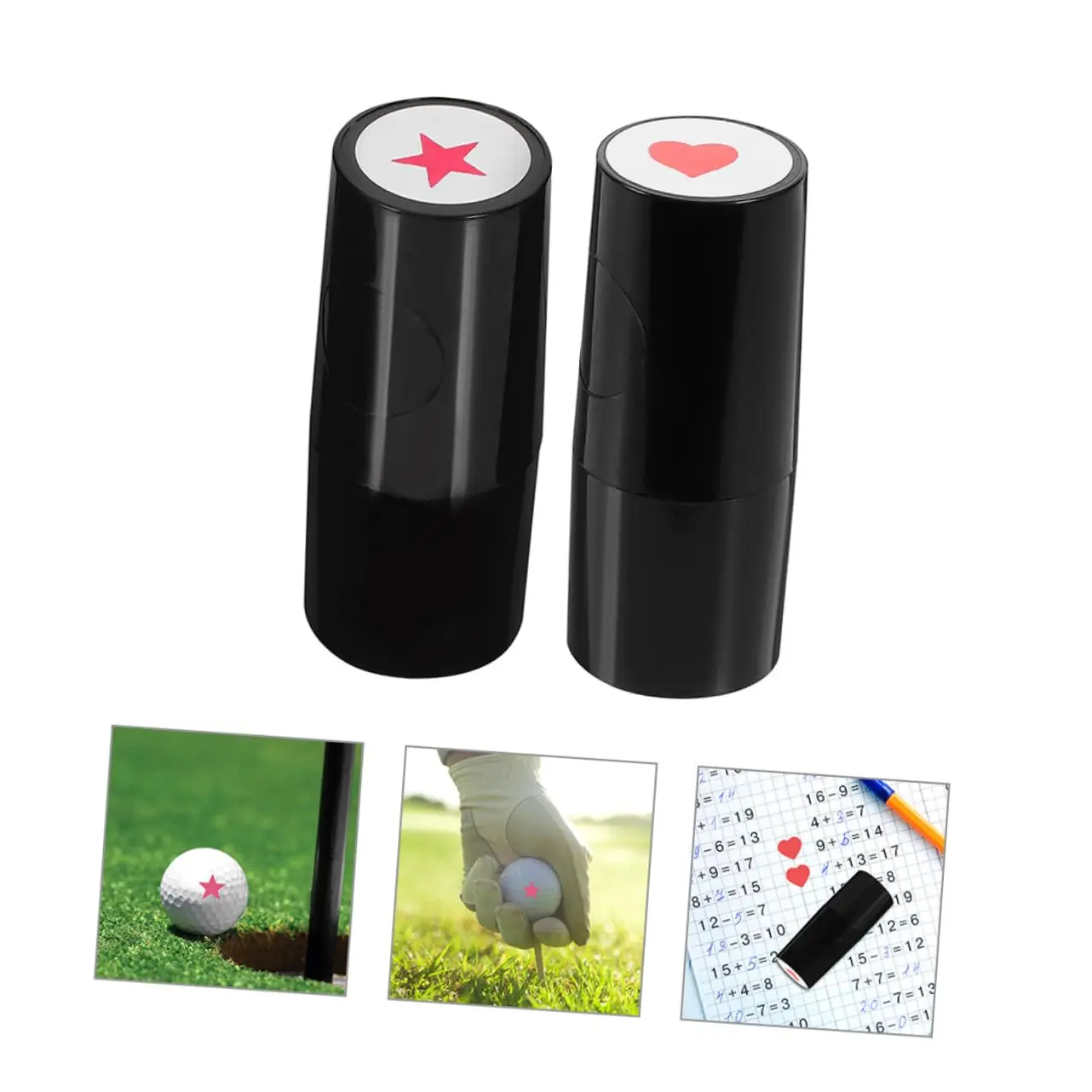 Timbro per Palline da Golf, Marcatore a Rapida Asciugatura, Resistente e Durevole, Vari Motivi, Accessori in Plastica per Golfisti - immagine 6