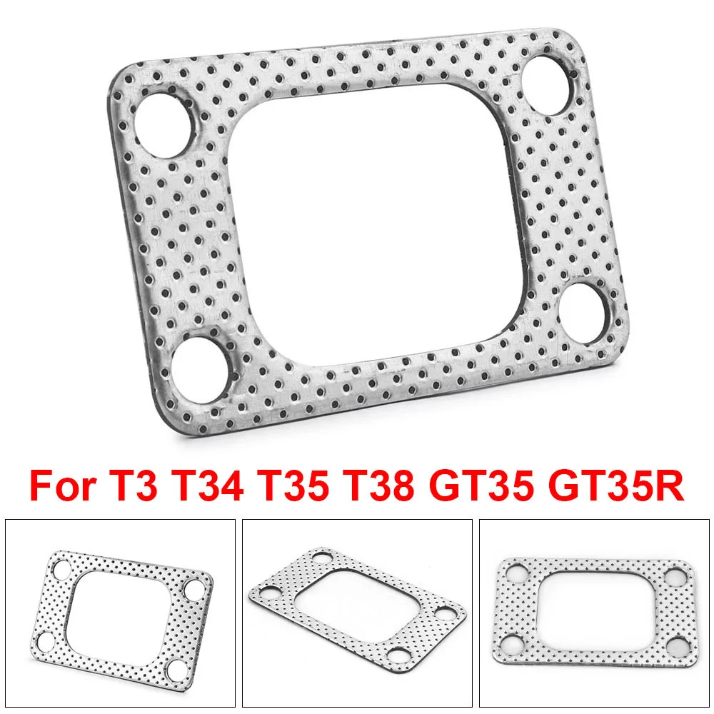 

5 шт./партия для T3 T34 T35 T38 GT35 GT35R, алюминиевое турбозарядное устройство, впускной коллектор, фланец, нижняя прокладка трубы LZ4951