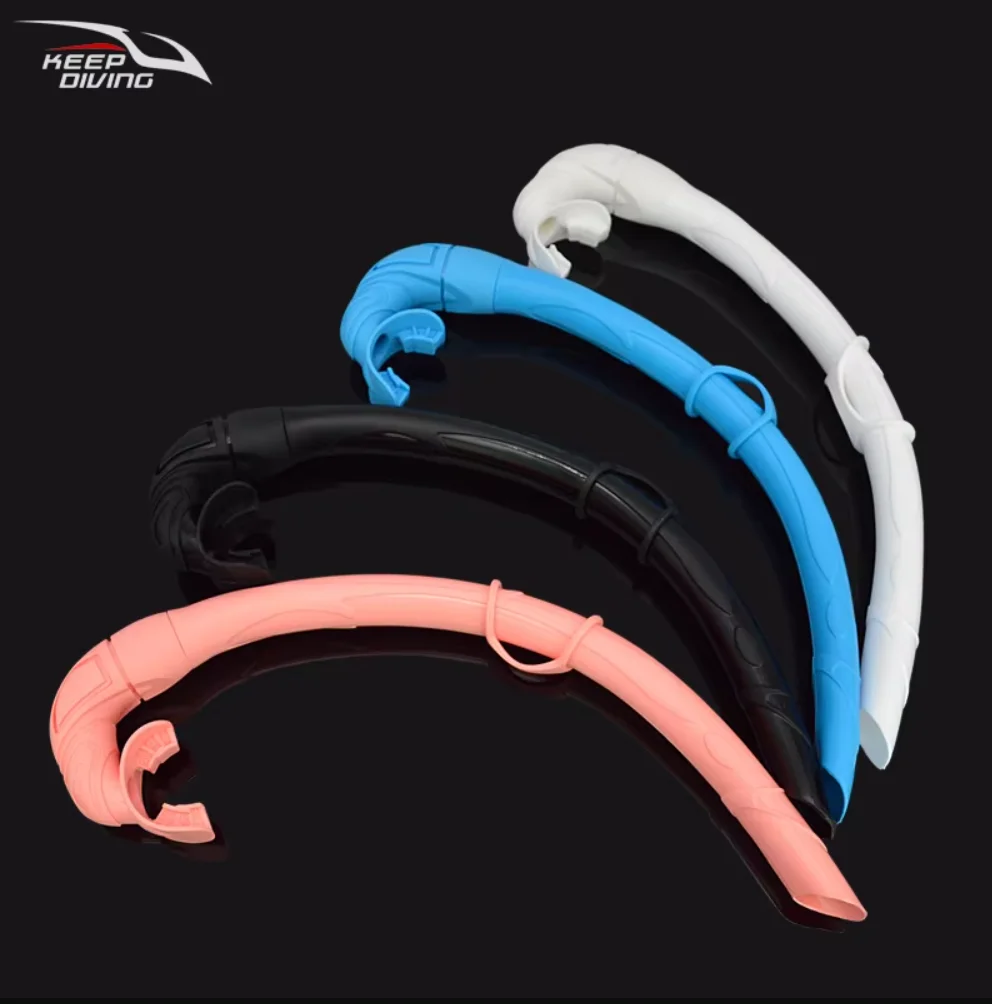 Snorkeling Full Silicone Wet Type Snorkel Tube Foldable Snorkel With Buckle Free Diving Scuba Swim Equipment 1Pcs