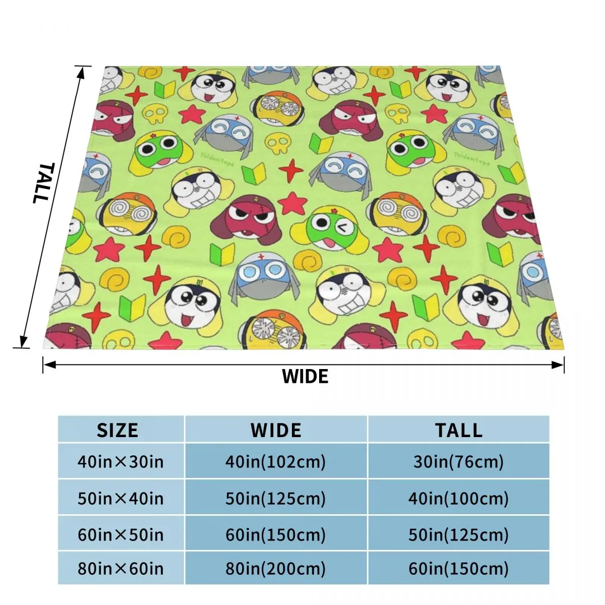 Keroro Blanket Flannel Spring Autumn Kero Platoon Breathable Lightweight Throw Blankets For Sofa Couch Rug Piece 3