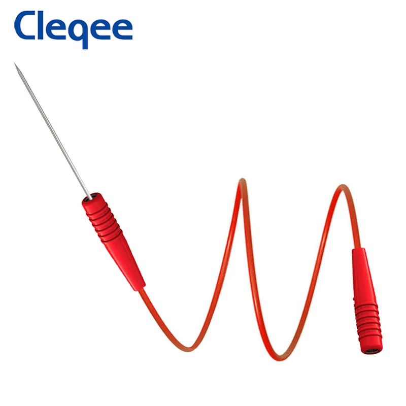 Cleqee P1046 0.7mm Sharp Puncture Needles Piercing Wires with 2mm Inner-spring Socket for Electronic Elactrical Testing