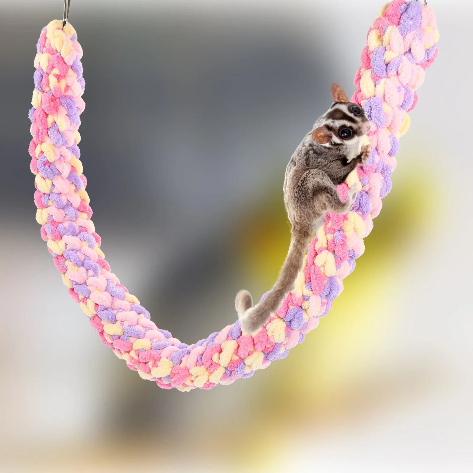 

Rabbit Toys Sugar Glider Climbing Rope Rat Supplies Guinea Pig Household Hanging Interesting Woven Cage Hamster