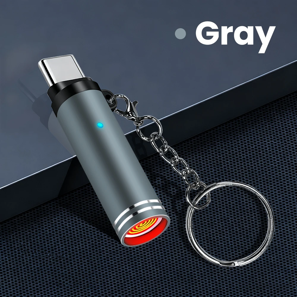 Compact USB-C Windproof Electric Lighter with Auto Shut-Off