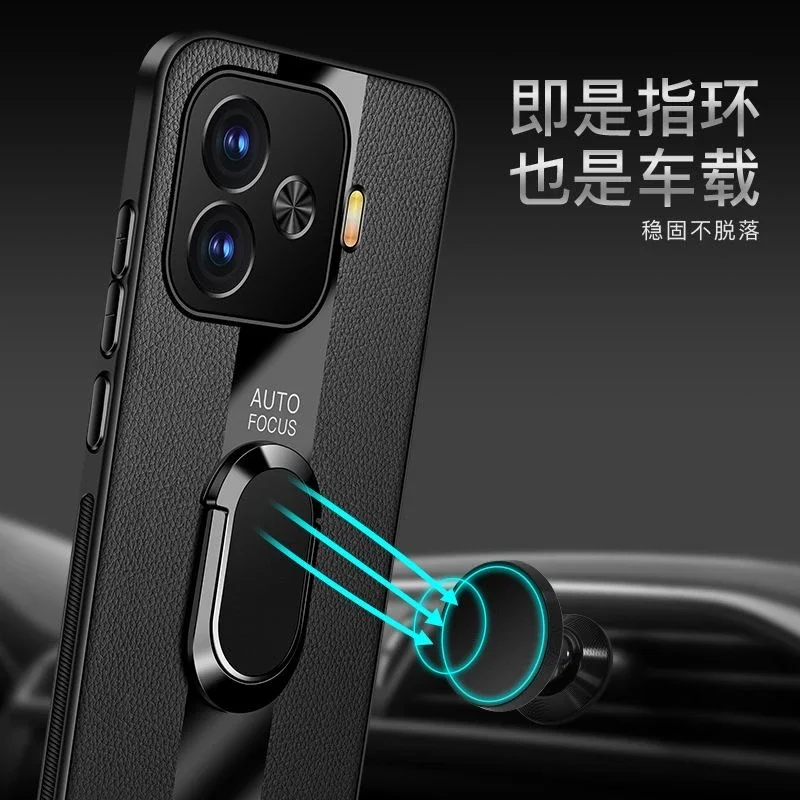 ل IQOO Z9 توربو المغناطيسي حلقة حامل غطاء ل VIVO Z...