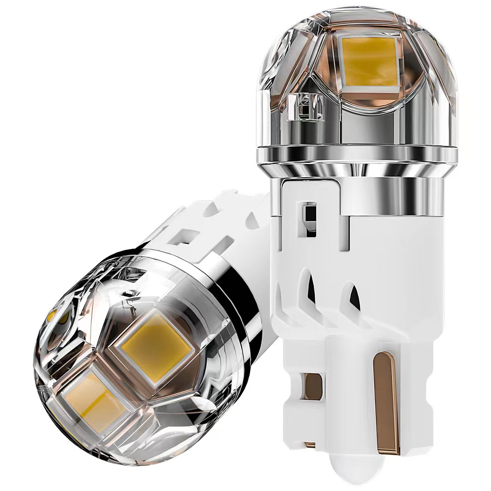 2Pcs Super T10 W5W Led Car Light Nichia 3030 Emc Chips Non-polarity Lamp Bulb Auto Dome License Plate Lighting White DC12-50V