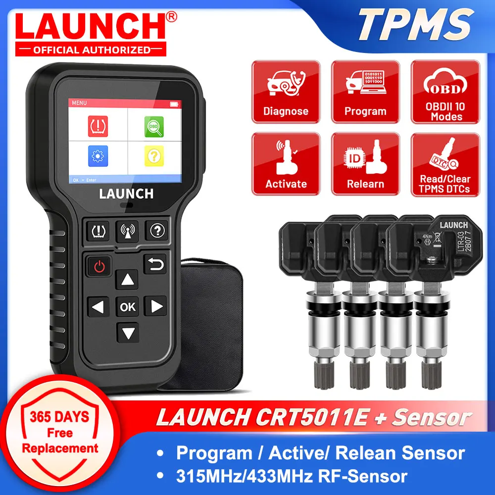 LAUNCHCRT5011ETPMSTireActivationDiagnosticTool315MHz433MHz