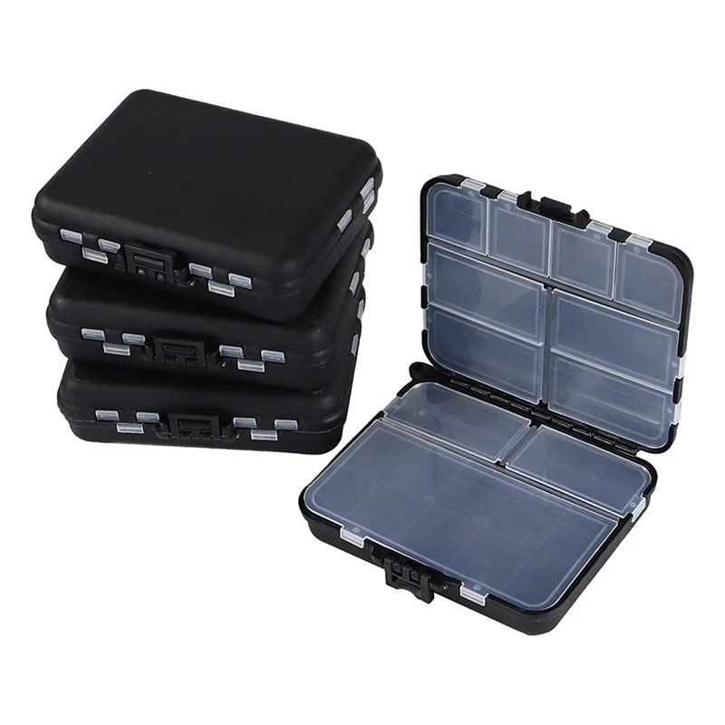 

4 Pack Mini Tackle Boxes Plastic Fishing Organizer Tackle Storage Containers Kayak Fly Boxes