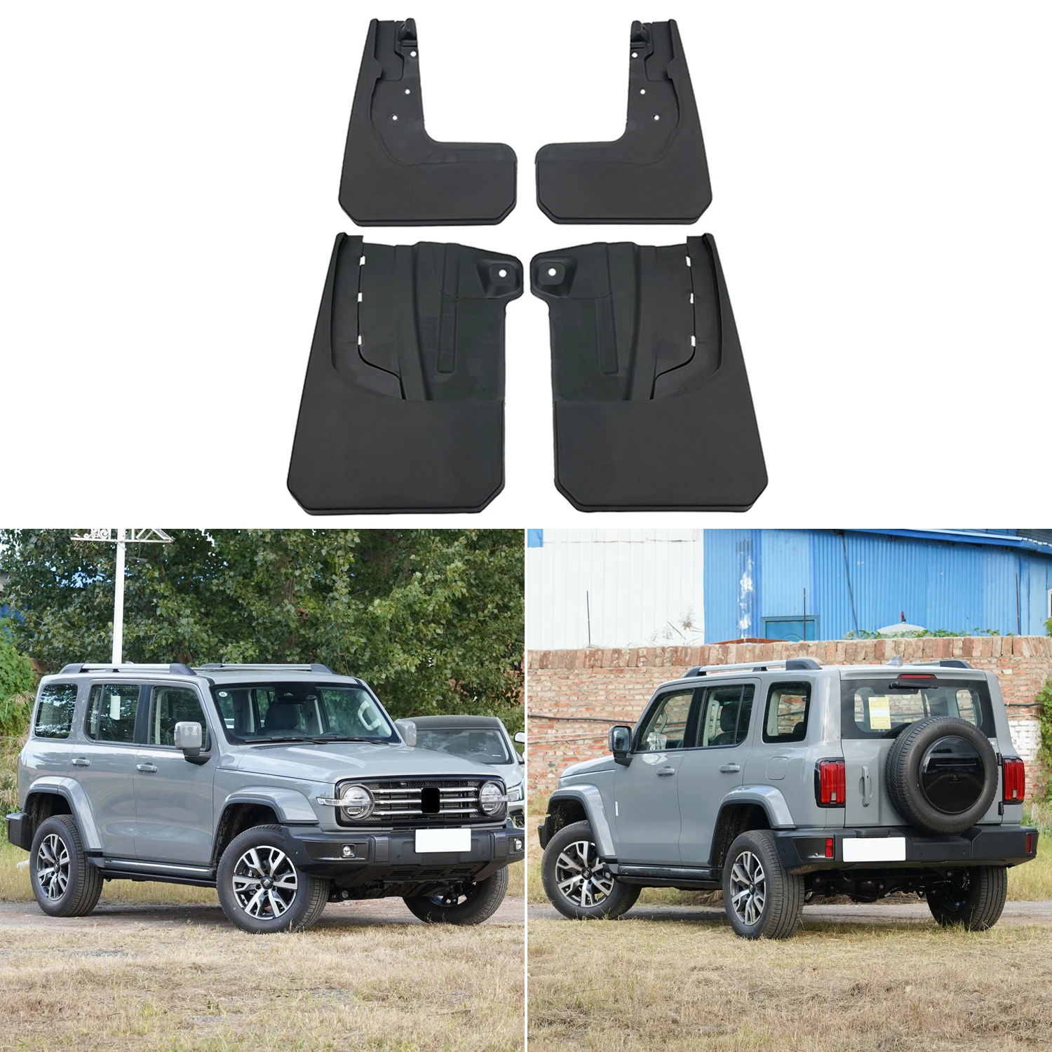 LHD! RHD! For GWM WEY Tank 300 Tank300 Car Accessories ABS Front&Rear Molded Splash Guards Mud Flaps