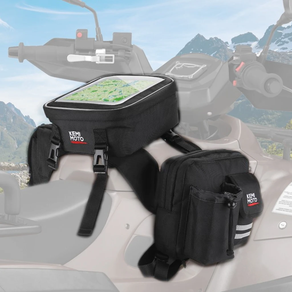 Atv Moto Upgrade Quad Tank Bag Bisaccia Compatibile Con Polaris Sportsman Per Can-Am Per Yamaha Raptor Banshee 660 700