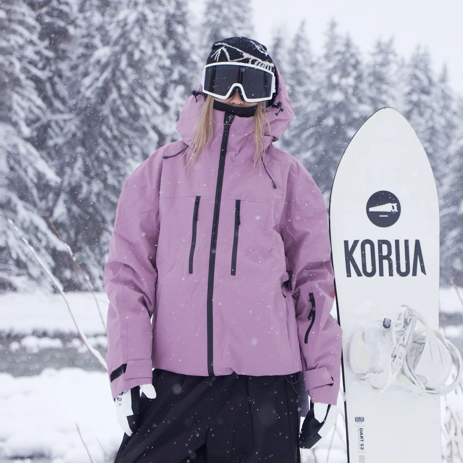 Winter Ski Jacket for Women Men 3L Snowboard Clothing Waterproof Windproof Warm Breathable Outdoor Snow Wear Ski Coat Hooded 2
