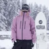 Winter Ski Jacket for Women Men 3L Snowboard Clothing Waterproof Windproof Warm Breathable Outdoor Snow Wear Ski Coat Hooded 2