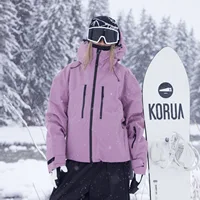 Winter Ski Jacket for Women Men 3L Snowboard Clothing Waterproof Windproof Warm Breathable Outdoor Snow Wear Ski Coat Hooded 2