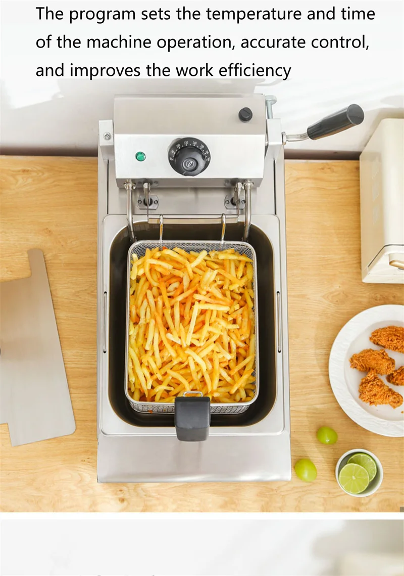 Automatic Lifting Fryer Commercial Intelligent Lifting Fryer Fried Chicken Machine Large-capacity Auto Electric Frying Pan