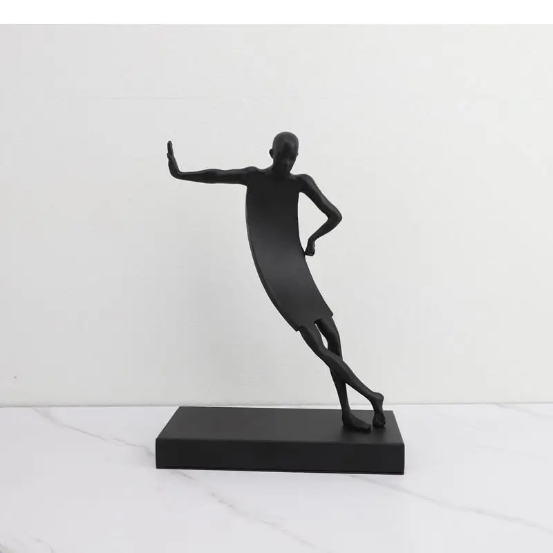 

Творческая металлическая абстрактная скульптура человека, черная человек, спальня, обучение, украшение для гостиной, искусство, Декор для дома, аксессуары