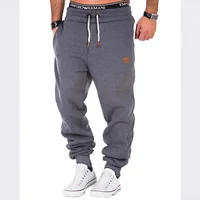 Drawstring Fleece Lined Unisex Trousers Casual Sports Pants Elastic Cuffed New Style 2024 Floral And Solid Colors
