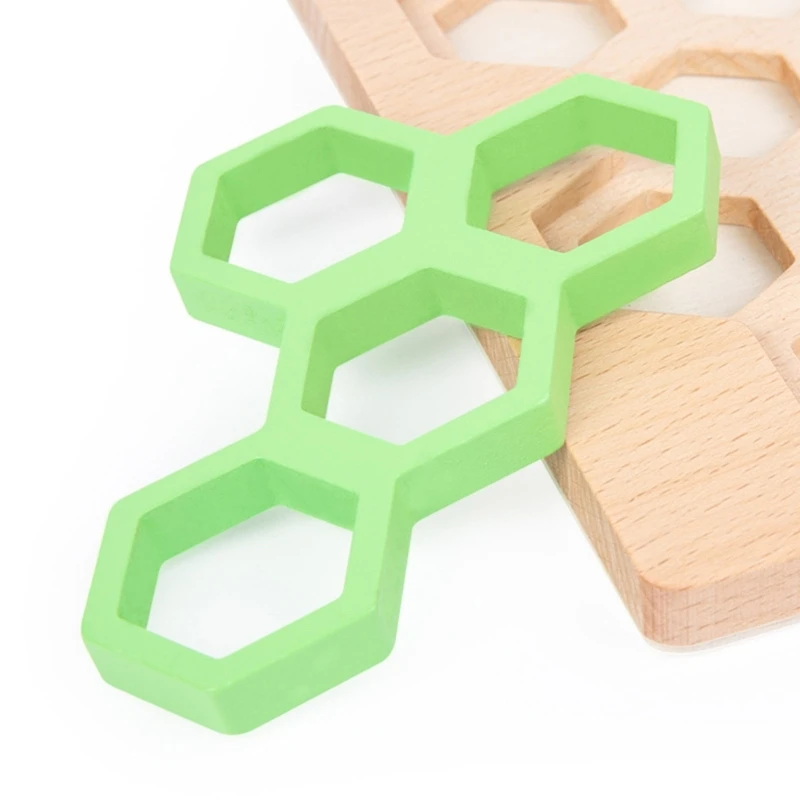 

Wood Board Bee Hive Game Color Sorting Math Counting and Montessori Puzzle Fine Motor Toy Gift for Children 5+ Years Old