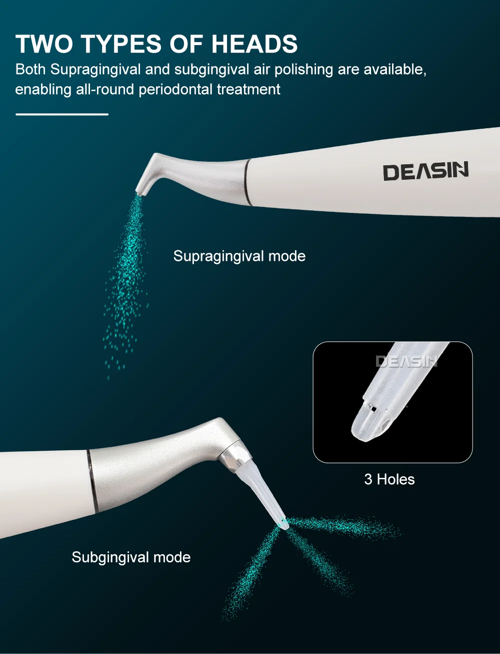 Dentaler Kopfteil Luftpolierer-Handstück Supragingival/Subgingival für EMS Air Handy 3.0 EL-545 – Dentalpolierwerkzeug – Detail 3