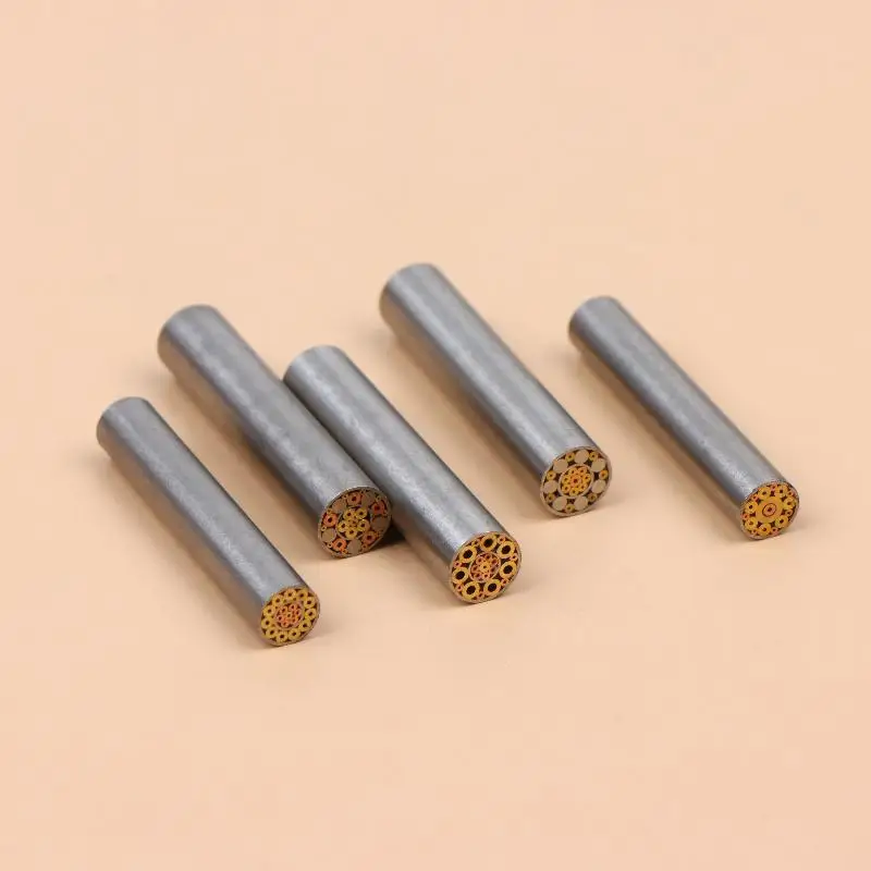 5/6mm Mosaic Pin Rivets for Knife Handle Patch Screw Brass Mosaics Rivets Nail Steel Tube Slingshot Patch Rivet Length 30mm