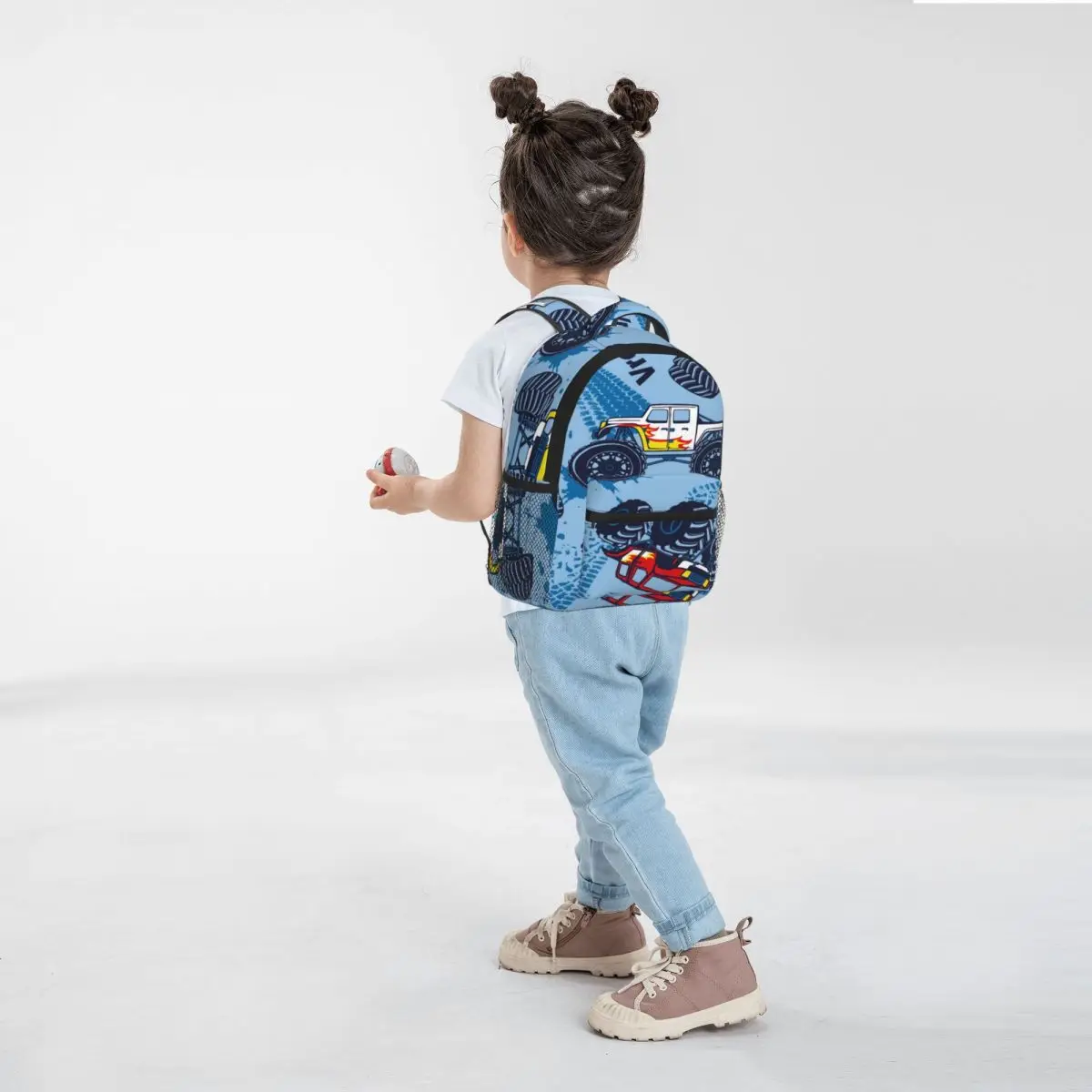 Children Bag Monster Truck Cars Kids Bag Kindergarten Preschool Backpack for Boys Girls 3-4-6 Years Old