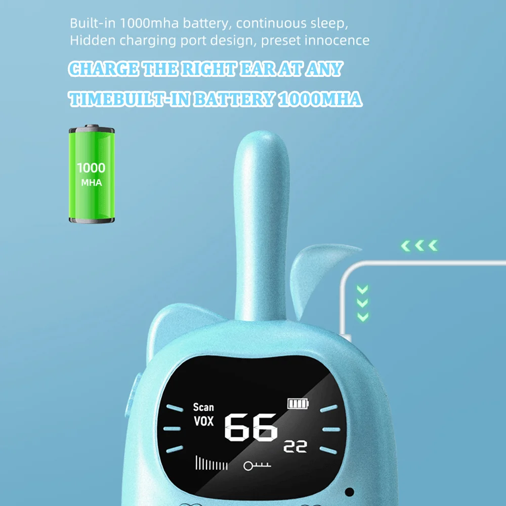 New Walkie Talkie 2pcs Kids Long Distance Electronic Toys Children Baby Radio Phone For Boys Girls Christmas Birthday Gift