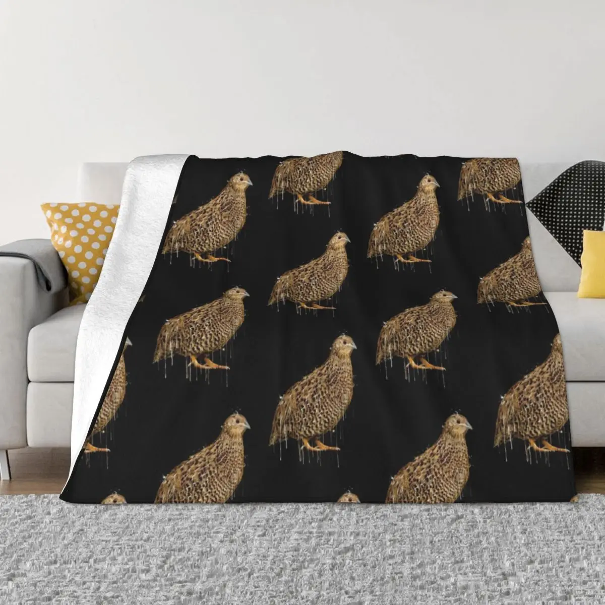 

Quail Drip Throw Blanket Designers Sofa Plaid on the sofa heavy to sleep Blankets