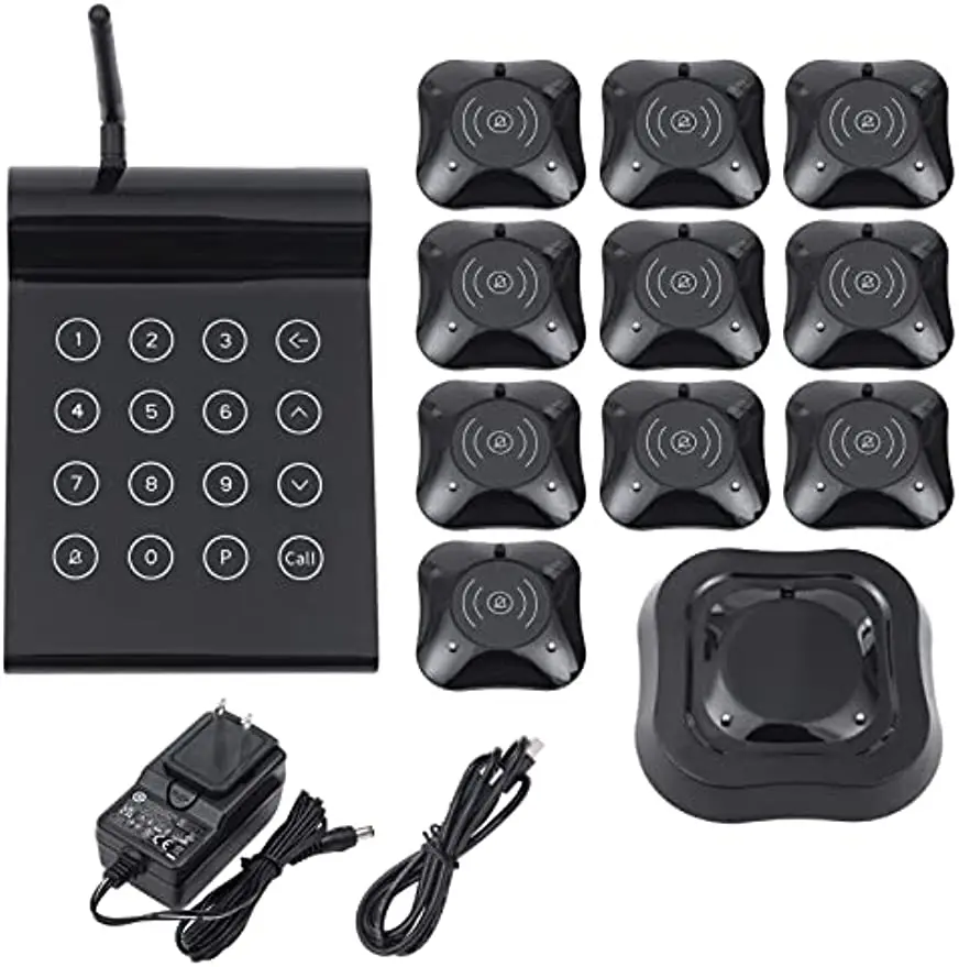 

Long Range Restaurant Pager System Guest Queuing 10 Beepers Food Truck Cafe