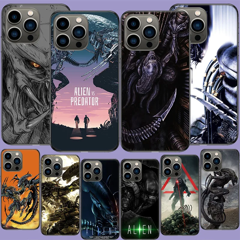 Custodia Per Telefono Alien Vs Predator Per Iphone 15 14 13 Pro Max 12 Mini 11 Pro Xr X Xs Max 6 6S 7 8 Plus 5 Se 2020 Cover Cute Fundas Sh