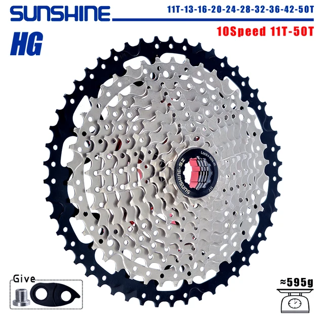 SUNSHINE Bicycle Cassette 8/9/10/11/12 Speed Mountain Bicycle Freewheel Bicycle Sprocket HyperGlide system For Shimano/SRAM 10 Speed 11T-50T