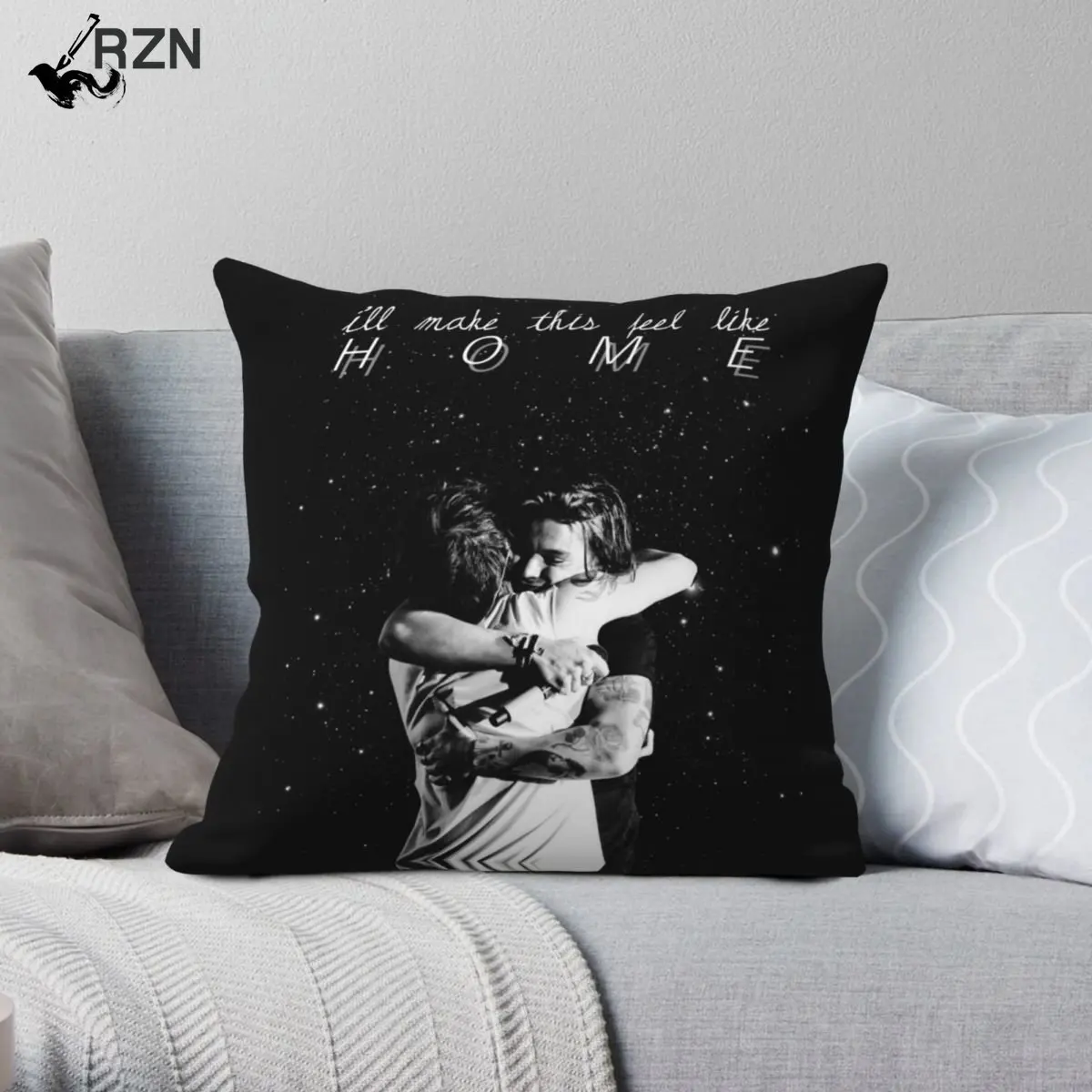 

Larry Stylinson Hug Pillowcase Polyester Linen Velvet Zip Decor Pillow Case Sofa Seater Cushion Cover