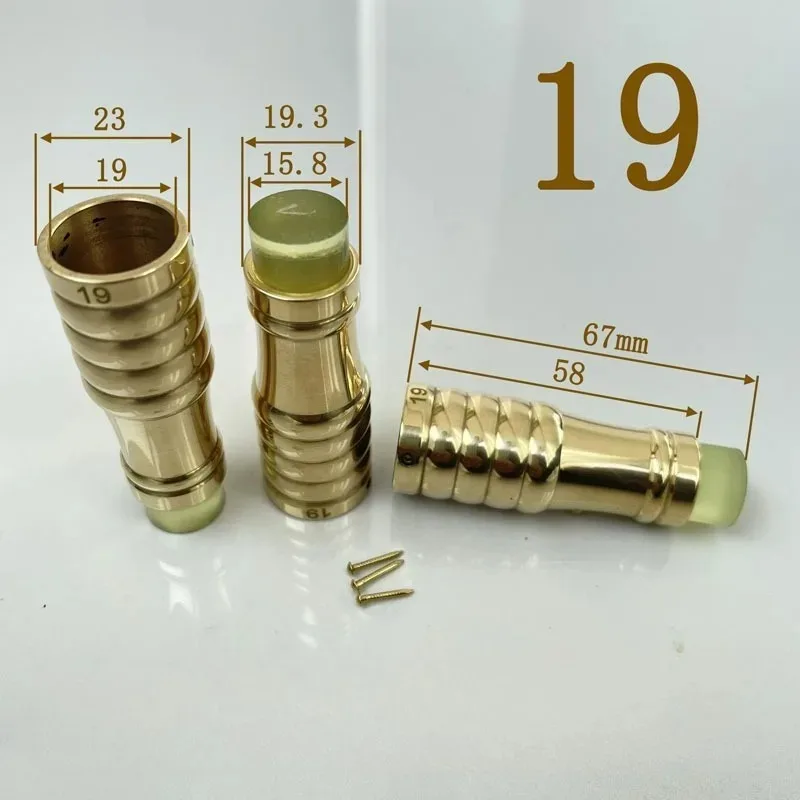 미끄럼 방지 고무 1개 포함, 10mm-34mm 가구용 황동 지팡이/목발 끝마개