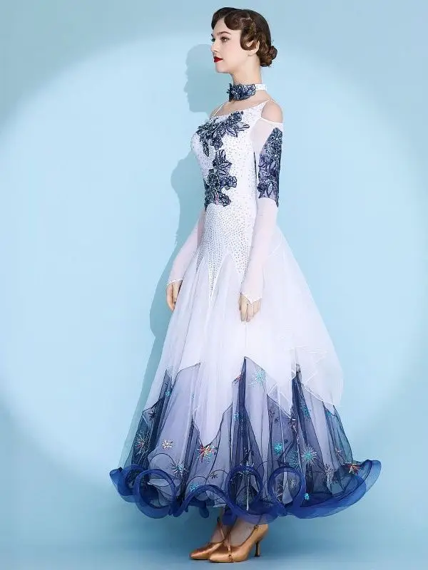 Duke Of Windsor Modern Dance Dress National Standard Dance Ballroom Performance Costume Waltz Clothes New