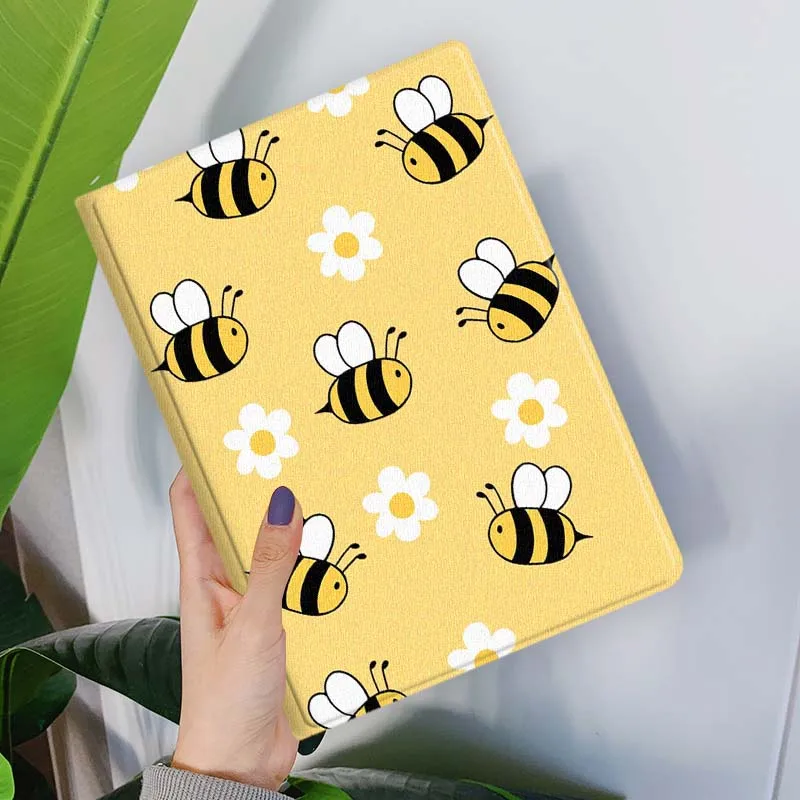 Cartoon Yellow Bee Flower Tablet Case