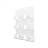 Six-Pocket Wall Mount Business Card Holder, Holds 480 2 X 3 1/2 Cards, Clear 5