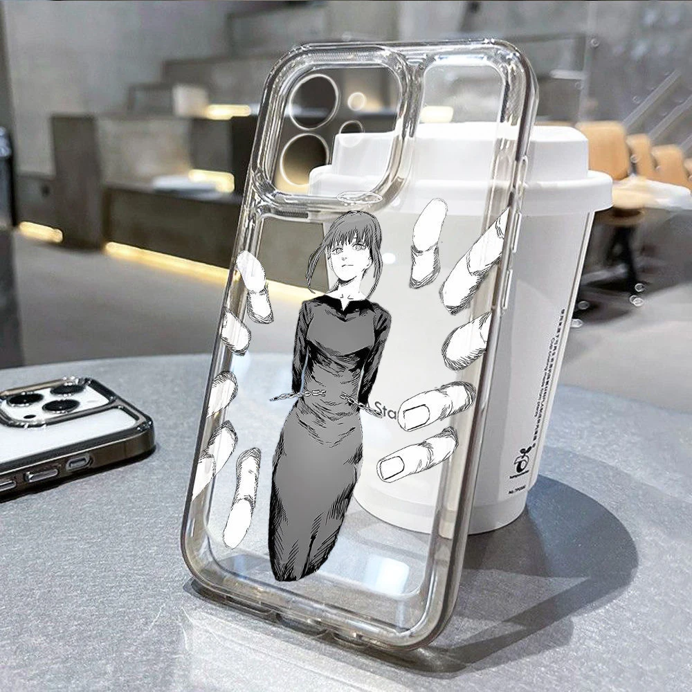Anime Chainsaw Man Makima Transparent Phone Case