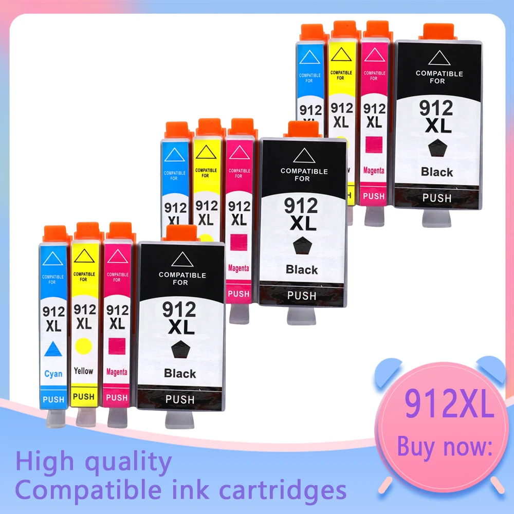 Cartouche d'encre 912 XL 912XL 917XL pour imprimante HP OffSTRJet 8010 8012  8015 8020 8025 - AliExpress