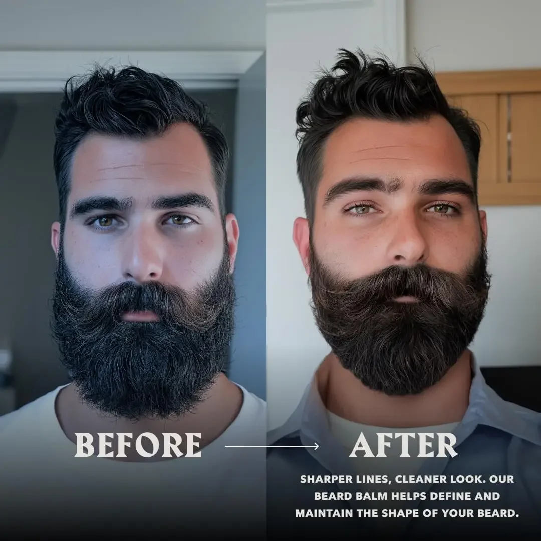 Natural Beard Balm Wax Beard Growth Oil Moisturizing Smoothing Beard Styling Professional Care Cream Skin Care - Image 4
