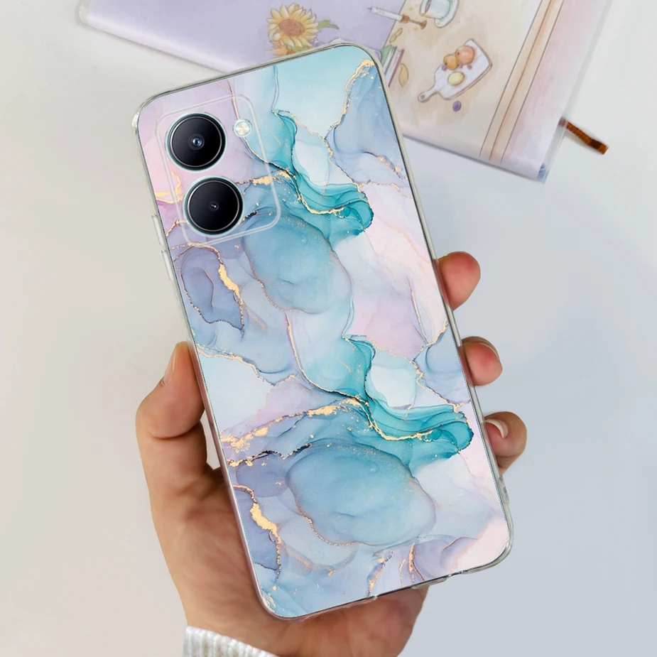 Stylish Painted Soft Silicone Back Cover – 6.5'' Phone Case