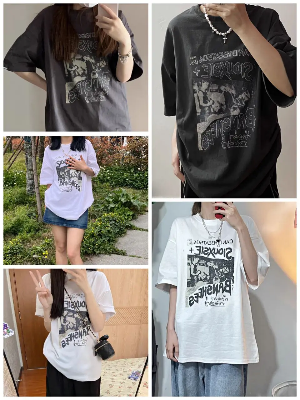 【mnem】Lot Printing Short Sleeve T-shirt FWRD Denim Graphic T-Shirt Youth Multicolor Short Sleeve