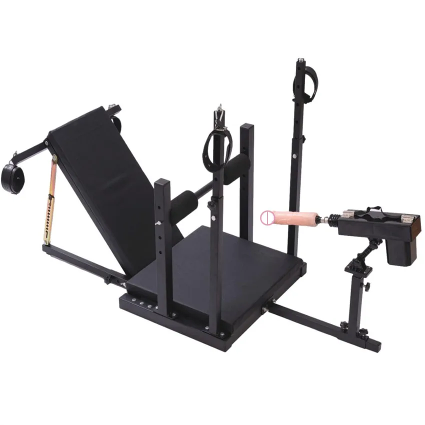 Sex Chair Split Leg Bed Bdsm Furniture With Sex Gun Machine Bondage Set Restraint Handcuffs Toys For Couples Adults Women 18