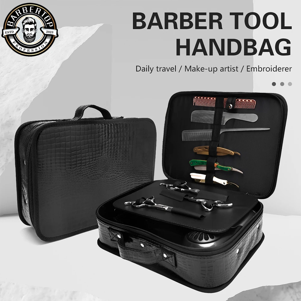 Barbershop Hair Scissors Case Bag High-capacity Shockproof Resistance Trimmer Suitcase Waterproof Make Up Barber Tool Box