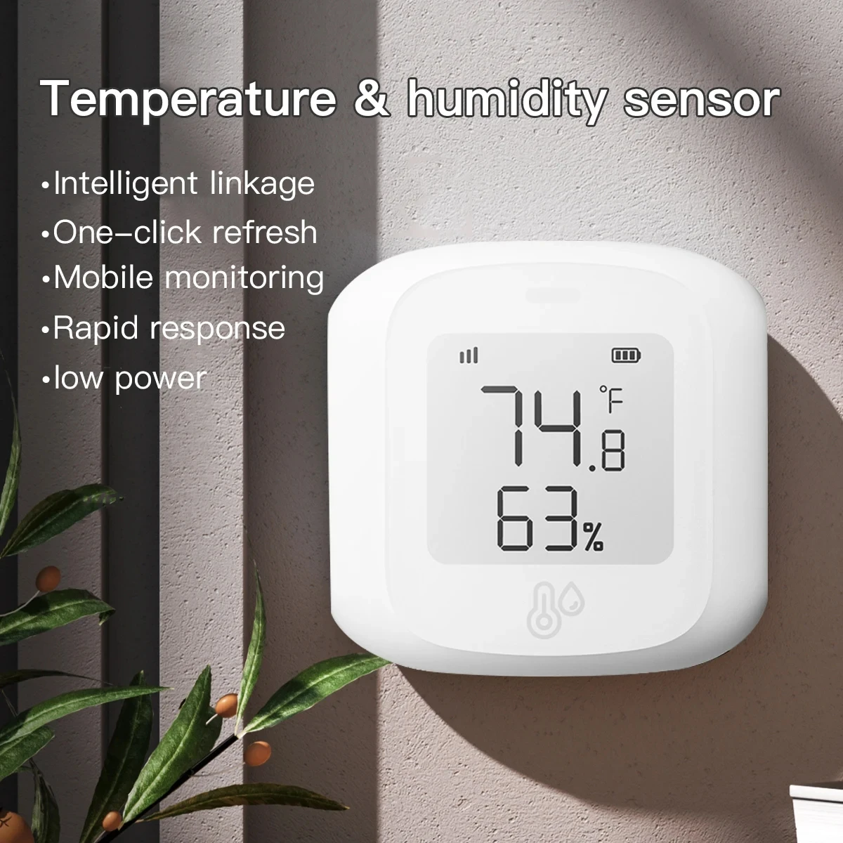 Фото Управление умным домом Датчик температуры и влажности Tuya ZigBee со светодиодным дисплеем Голосовое управление №2